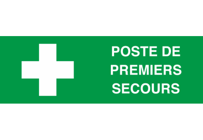 Sticker Poste de Premiers Secours - Signalétique de Sécurité