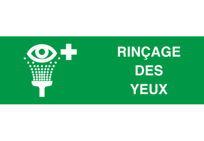 Sticker Poste de Rinçage Oculaire ISO 7010