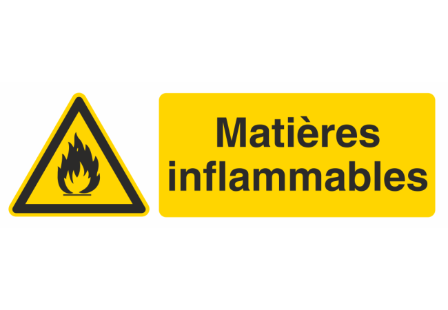 Sticker Produits Inflammables - Signalétique Danger