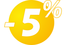 Sticker Promo Soldes -5% Bulles Jaunes