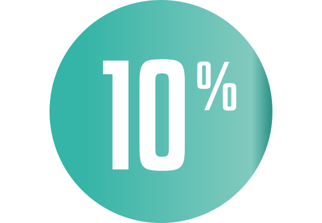 Sticker Promotion 10% - Cercle Bleu