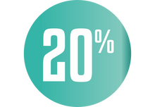 Sticker Promotion 20% Rond Bleu