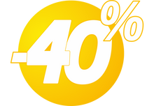 Sticker Promotion 40% Bulles Jaunes