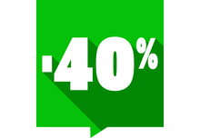 Sticker Promotion -40% Carré Multicolore