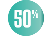 Sticker Promotion 50% - Cercle Bleu