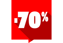 Sticker Promotion -70% Carré Rouge