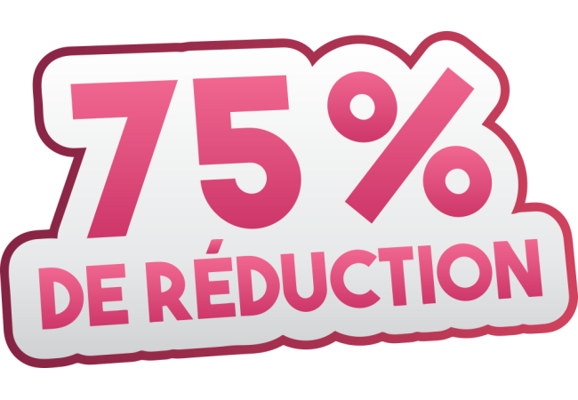 Sticker Promotion -75% | Signalétique Commerciale
