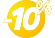 Sticker Promotion Réduction 10% Design Bulles Jaunes