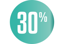 Sticker Promotion Soldes 30% Cercle Bleu