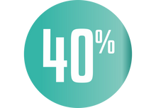 Sticker Promotion Soldes 40% - Cercle Bleu