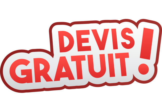 Sticker Promotionnel « Devis Gratuit » – Signalétique Commerciale