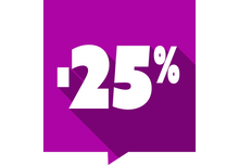 Sticker Promotionnel Soldes -25% Carré Multicolore