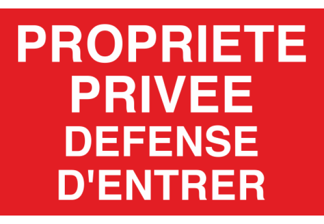 Sticker Propriété Privée - Défense d'Entrée