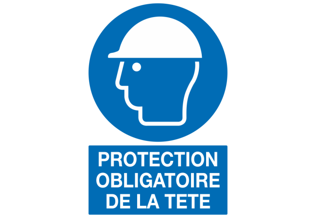 Sticker Protection Obligatoire de la Tête - Signalétique