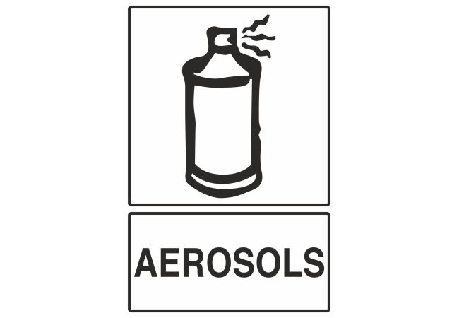 Sticker Recyclage Aérosols - Signalétique Environnementale