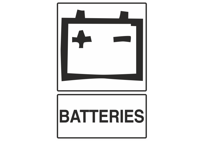Sticker Recyclage Batterie – Signalétique Environnementale