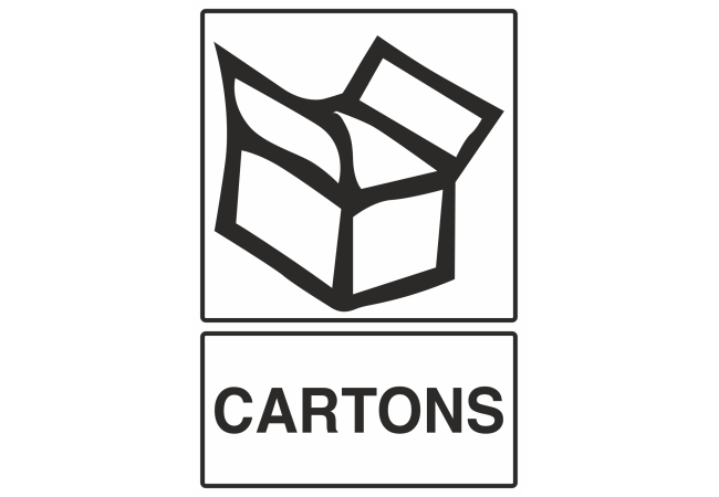 Sticker Recyclage Cartons - Signalétique Tri Sélectif