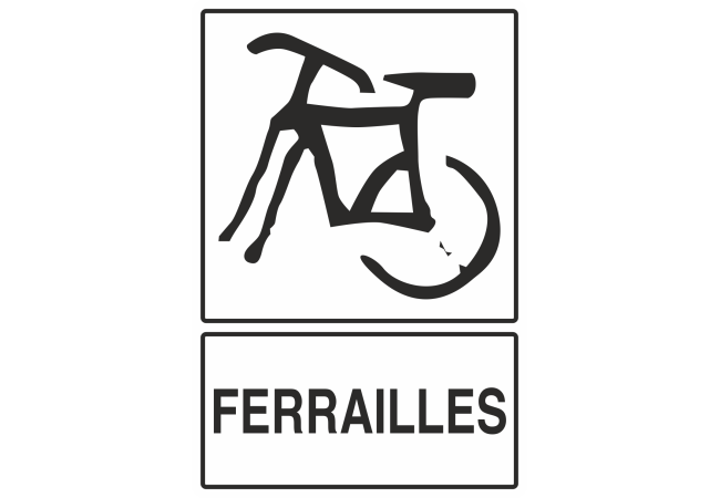 Sticker Recyclage Ferrailles - Signalétique Tri Sélectif