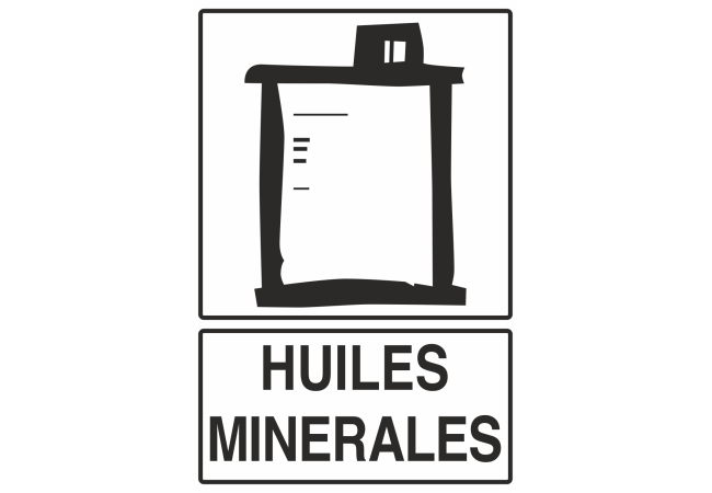 Sticker Recyclage Huiles Minérales - Signalétique Environnement