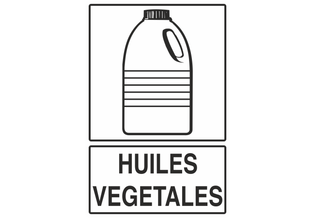Sticker Recyclage Huiles Végétales - Signalétique Écologique