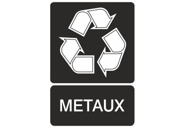 Sticker Recyclage Métaux - Signalétique Tri Sélectif
