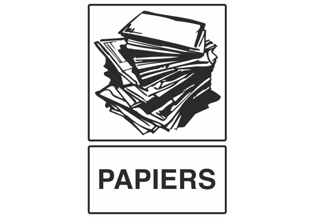 Sticker Recyclage Papier – Signalétique Écologique