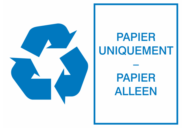 Sticker Recyclage Papier – Signalétique Écologique