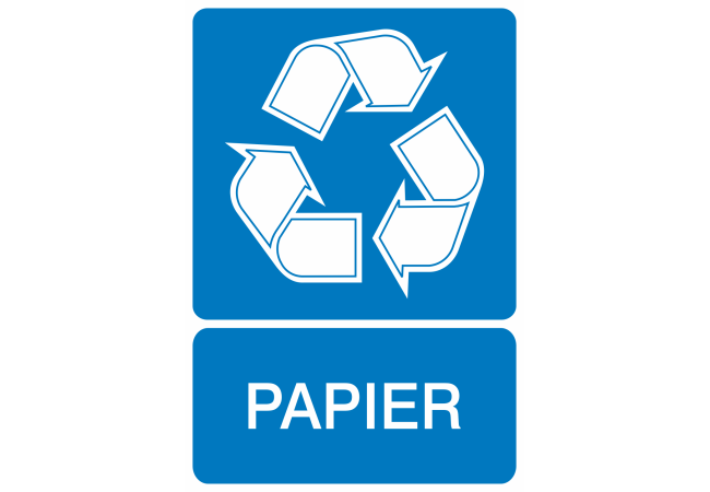 Sticker Recyclage Papier – Signalétique Tri Sélectif