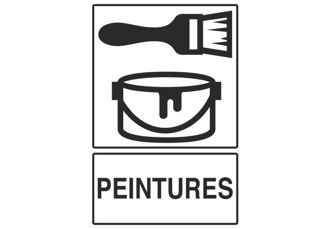 Sticker Recyclage Peinture - Signalétique Environnement