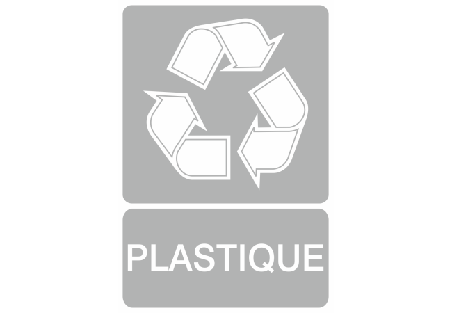 Sticker Recyclage Plastique - Signalétique Tri Sélectif