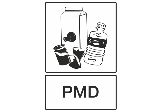 Sticker Recyclage PMD - Signalétique Tri Sélectif