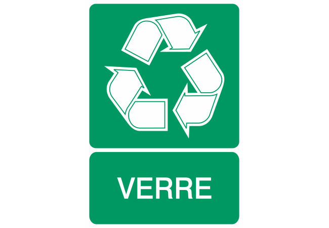 Sticker Recyclage Verre – Signalétique Tri Sélectif