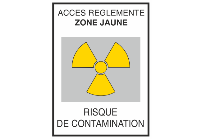 Sticker Risque de Contamination – Signalétique Jaune
