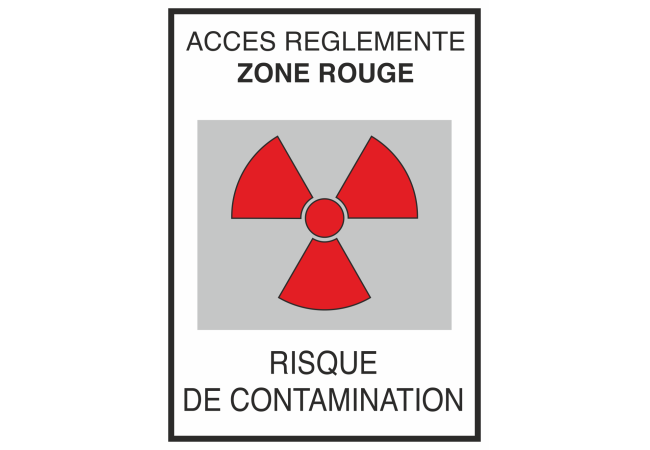 Sticker Risque de Contamination - Signalétique Rouge
