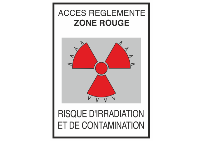 Sticker Risque d'Irradiation et de Contamination