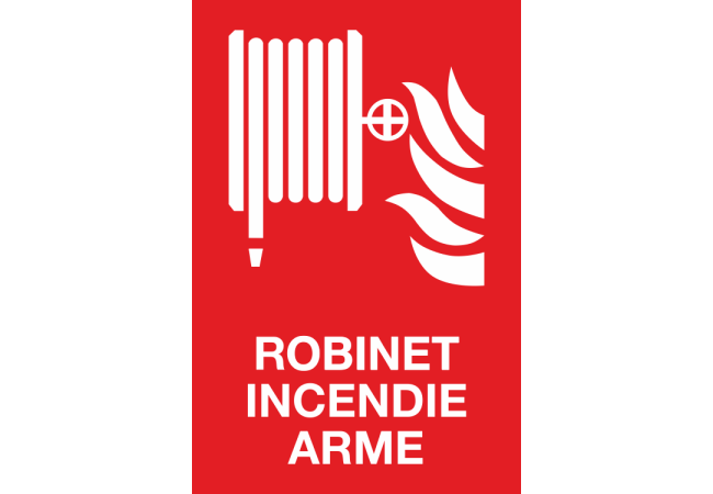 Sticker Robinet Incendie Armé - Signalétique Verticale