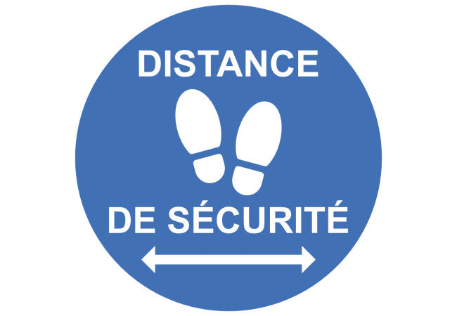 Sticker Rond Distanciation Sécurité COVID-19