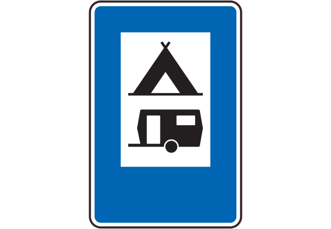 Sticker Signalétique Camping – Zone de Caravaning