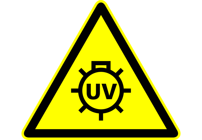 Sticker Signalétique Danger Rayonnement UV