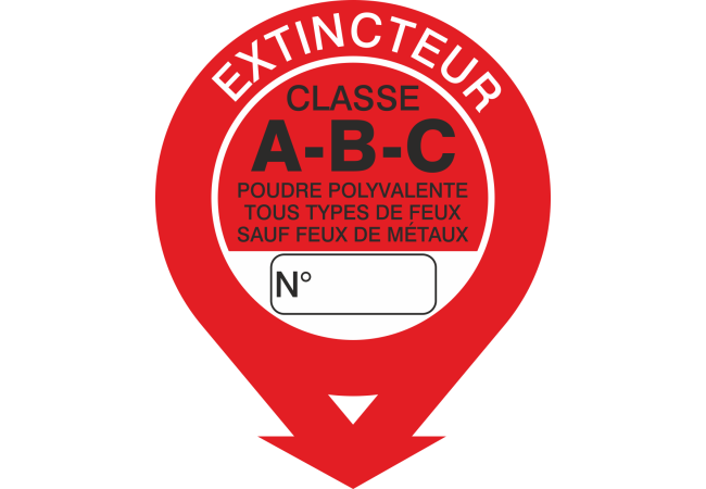 Sticker Signalétique Extincteur Multi-Classes ABC
