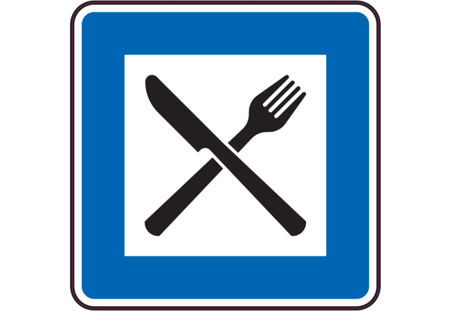 Sticker Signalétique Restauration – Direction & Localisation