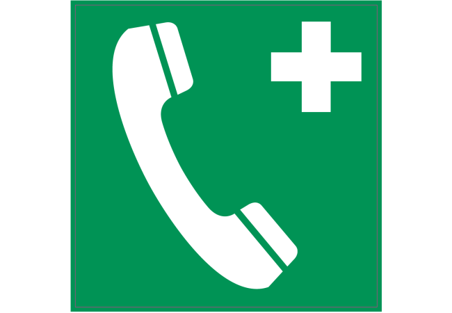 Sticker Signalétique Téléphone d'Urgence