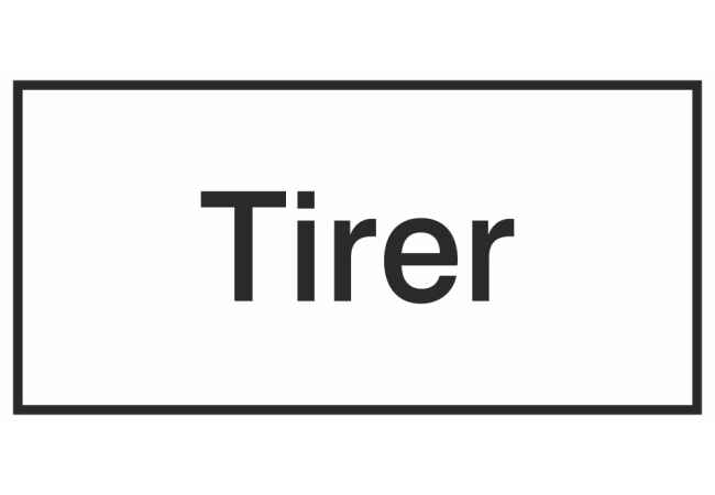 Sticker Signalétique « Tirer » - Information Accès