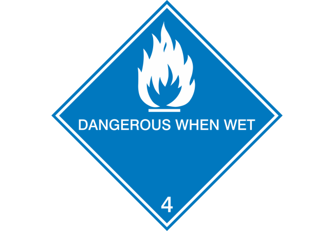 Sticker Signalétique Transport Maritime – Danger Au Contact De L'eau