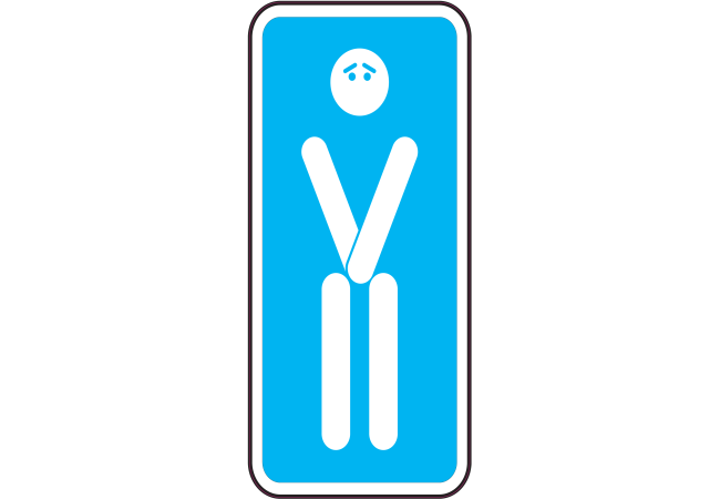 Sticker Signalétique WC Hommes - Conforme ISO
