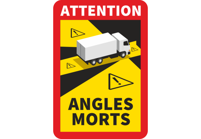 Sticker Signalisation Angles Morts Camion