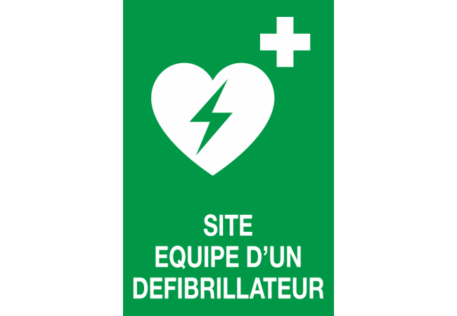 Sticker Site Équipé d'un Défibrillateur