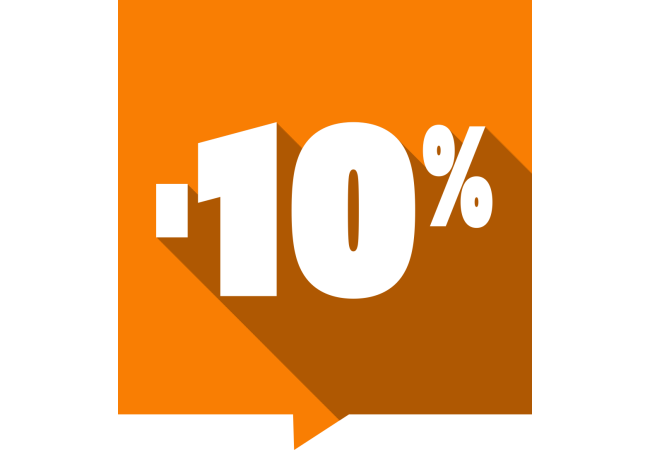 Sticker Soldes -10% Carré Coloré