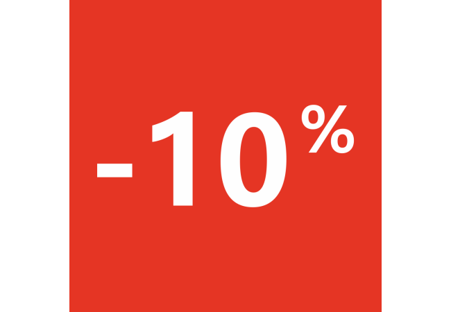 Sticker Soldes -10% Carré Rouge