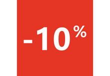 Sticker Soldes -10% Carré Rouge